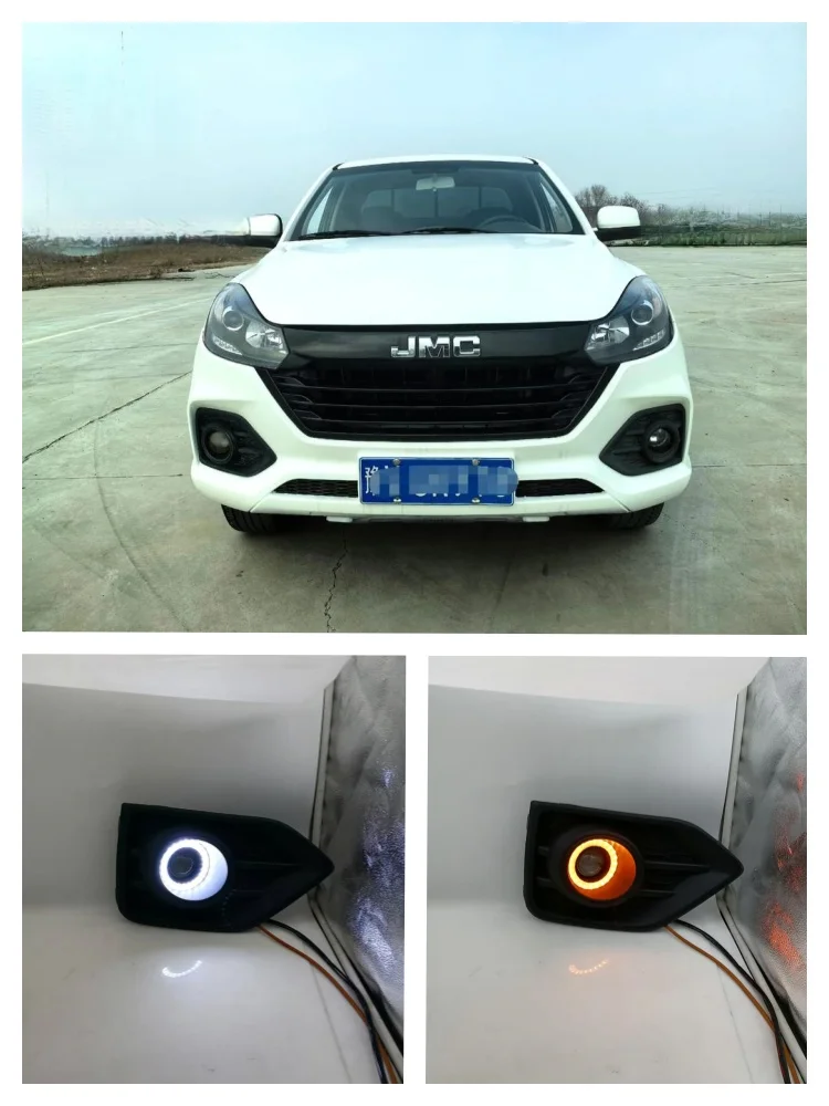 

LED Fog Lights Assembly For JMC Vigus Work 2020 2021 2022 Front Bumper Fog lamp Replacement Angel Eye Daylight Accessories Kit