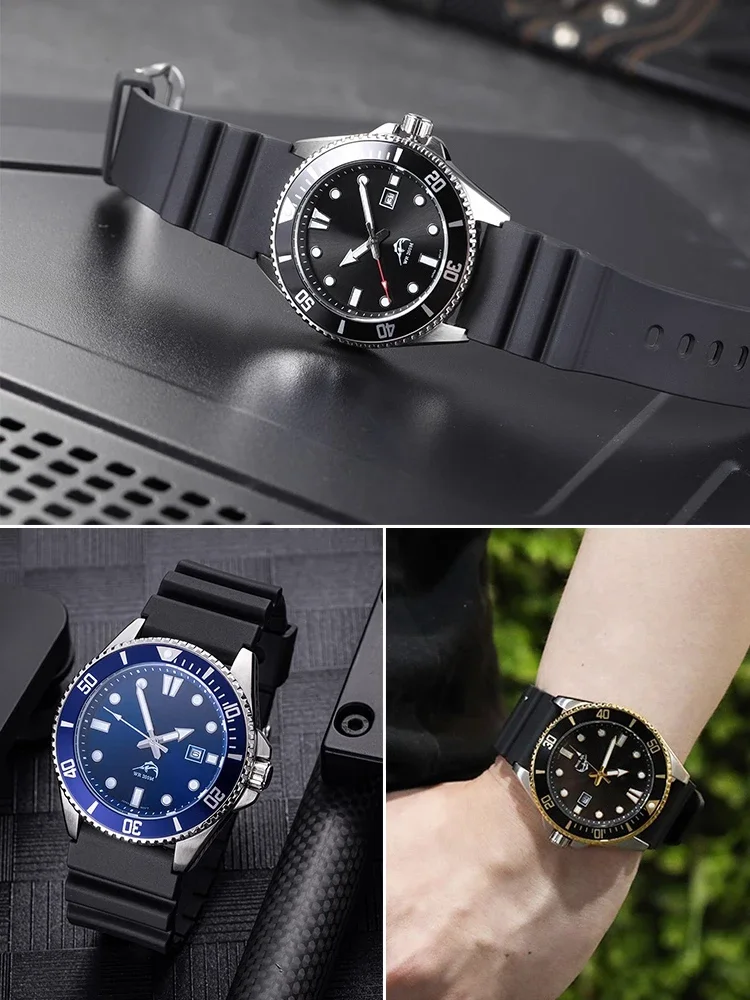 22mm Silicone rubber watchband For CASIO swordfish diving watch MDV-106 MDV-107 MTP-VD01D efr-303l MTP1375/1374/1383 TPU strap