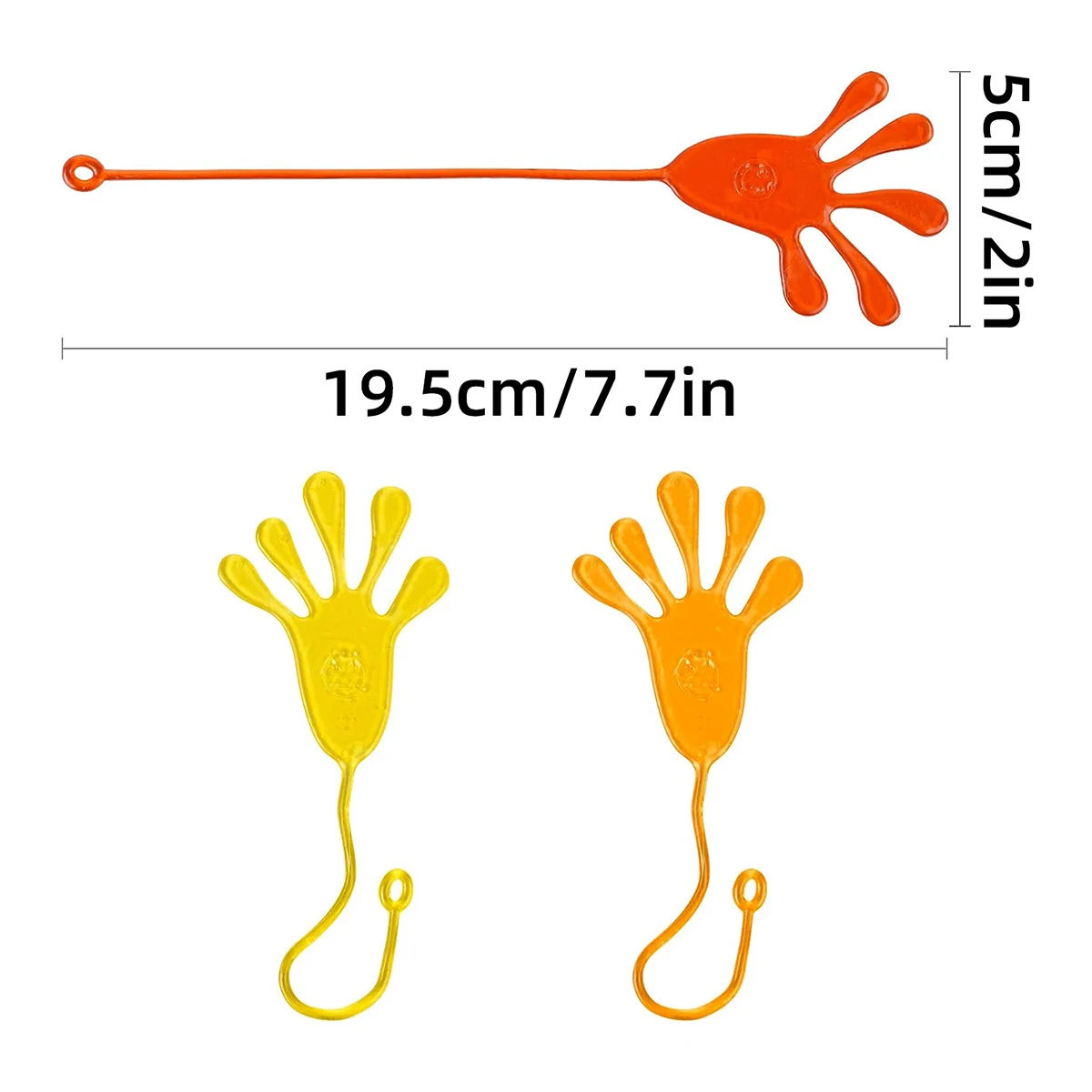 New and Unique Elastic Sticky Palm Trick Toy Sticky Wall Funny Interactive Game with Random Colors