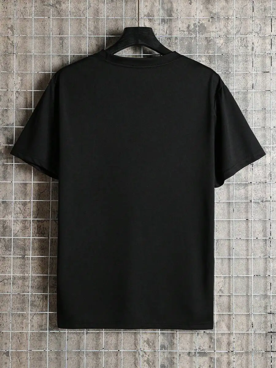 Bear print Short Sleeve T-Shirt 2024 Summer New Hot Selling White Men s Casual T-Shirt Short Sleeve shirt