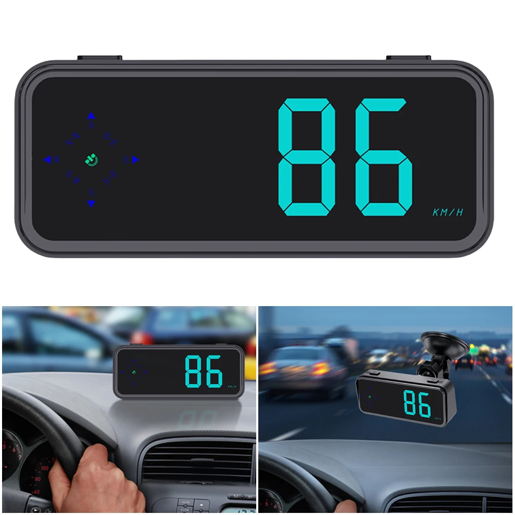 

GPS Digital Speedometer Car Head-up Display with Compass Colorful LED Display Windshield Speed Projector for Car Truck SUV RV