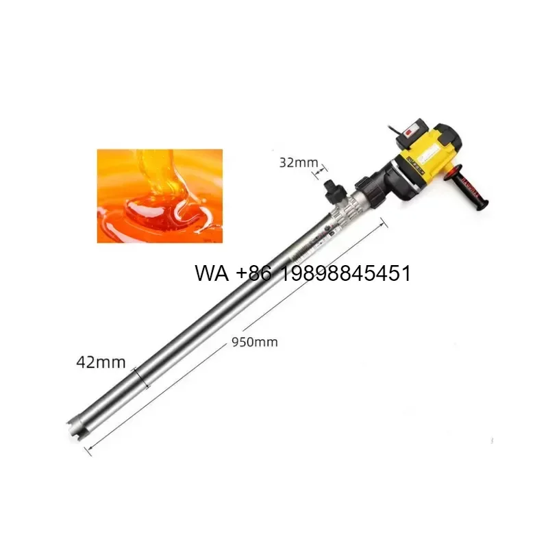 Wmwmnu for Oil Wine High Viscosity Stainless Steel Liquid Ketchup Drum Pump Honey Engine Oil Barrel Stick Transfer