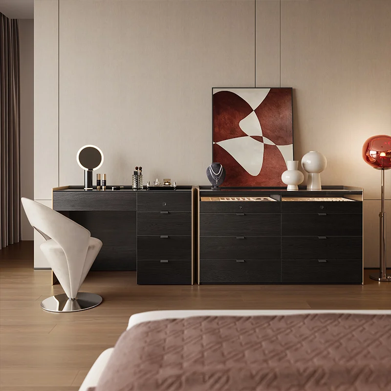 

Light luxury dresser bedroom high-end Italian minimalist storage