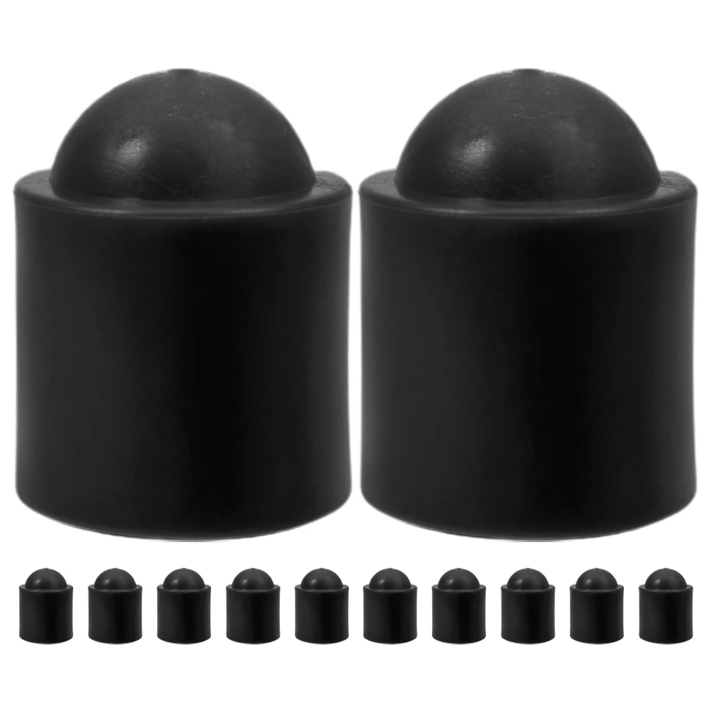 

12 Pcs Billiards Club Tail Cover Accessories Has Shockproof Rod Protective Protecting Part Rubber Pool Cues End Protectors
