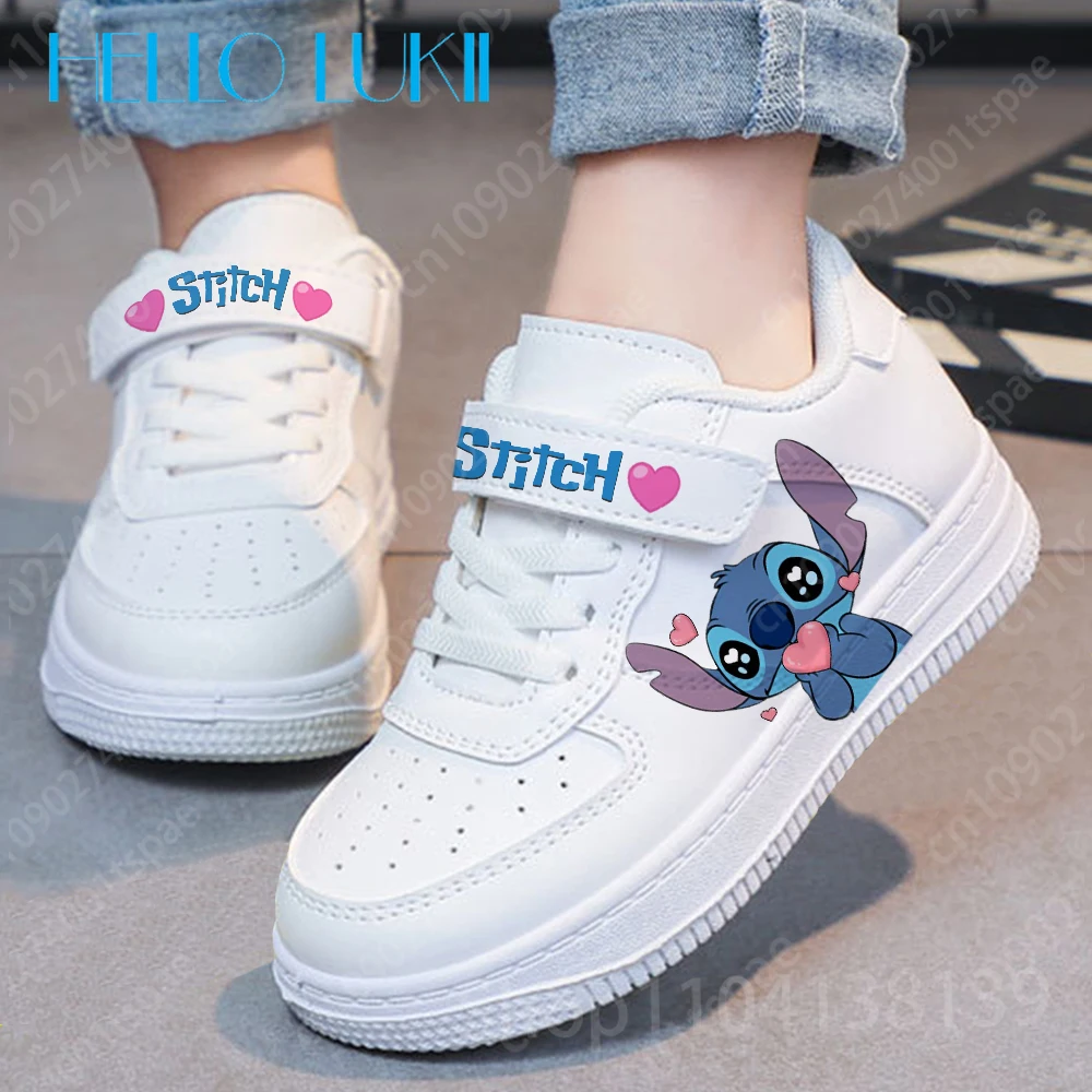 Lilo Stitch dziewczęce buty trampki dla dzieci studenckie buty do koszykówki na co dzień Stitch dziecięce trampki modne buty sportowe do biegania