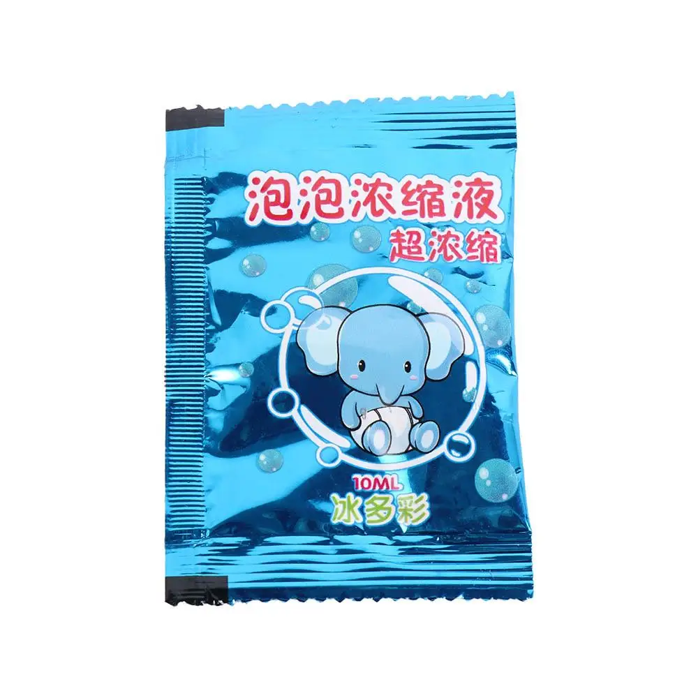 Gemakkelijk te gebruiken zakje 10 ml Geconcentreerde bellenoplossing Veilige zeep Geconcentreerde bel Vloeibaar speelgoed Milieubelensupplement Kinderen