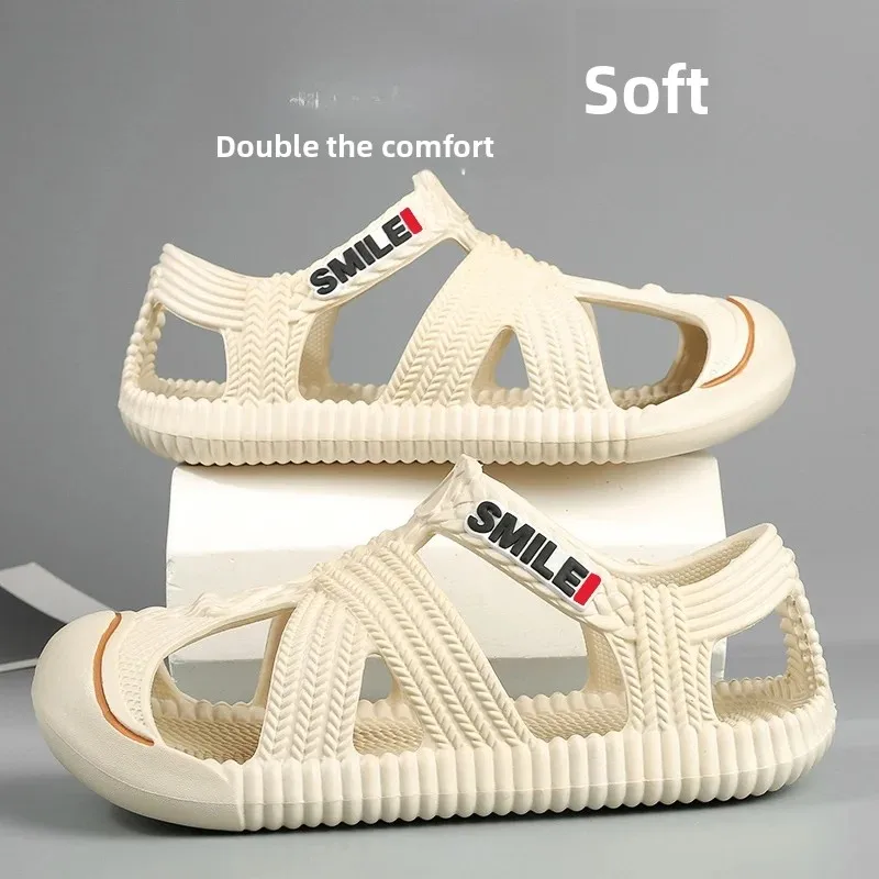 Roman Sandals Men's Outdoor Wear Driving Anti-slip Slip-ons Sports Beach Grass Shoes Hole Hole Beach Shoes Summer Trend