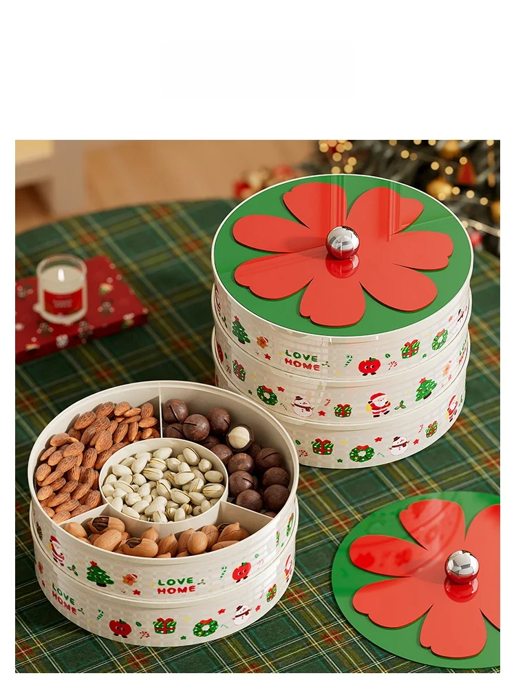 Plato Grande de Gran Capacidad para Alimentos, Tazón de Frutas y Dulces con Tapa, Diseño de Dibujos Animados U Mi LIVING AnYa, para Uso Diario