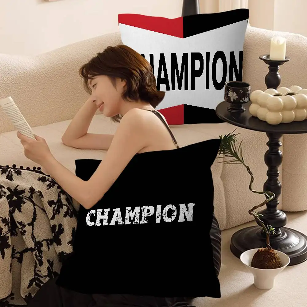 C-ChampionS-S Personalized Pillow Covers Cartoon Sofa Decorative Home Double-sided Printing Short Plush Cute Cushion Cover
