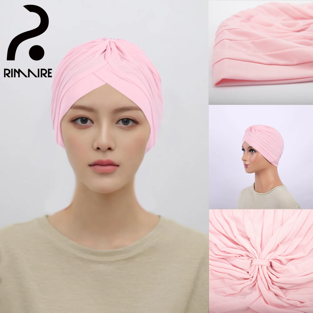 

RIMAIRE High Elastic Twill Fashionable Muslim Hat Hijab Pure Color Hijabs for Women Polyester Comfortable Average Size Turban