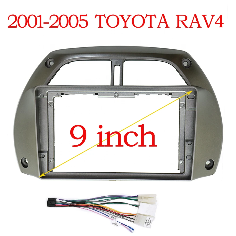 9 Inch For TOYOTA RAV4 RAV 4 2001-2006 Car Radio Android MP5 WIFI GPS Player 2 Din Head Unit Stereo Fascia Panel Dash Frame