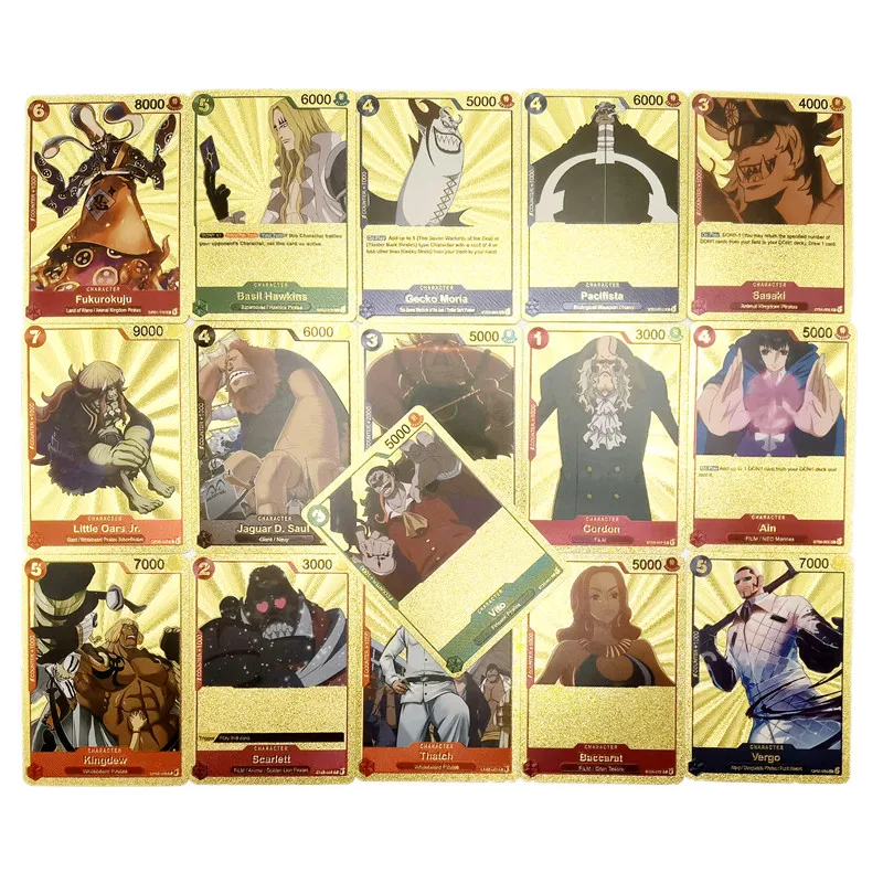 55 Cartas Doradas Metalizadas De Anime, Coleccionables Raras Con Grabado Láser, Regalo De Cumpleaños Para Fans, Versión En Inglés