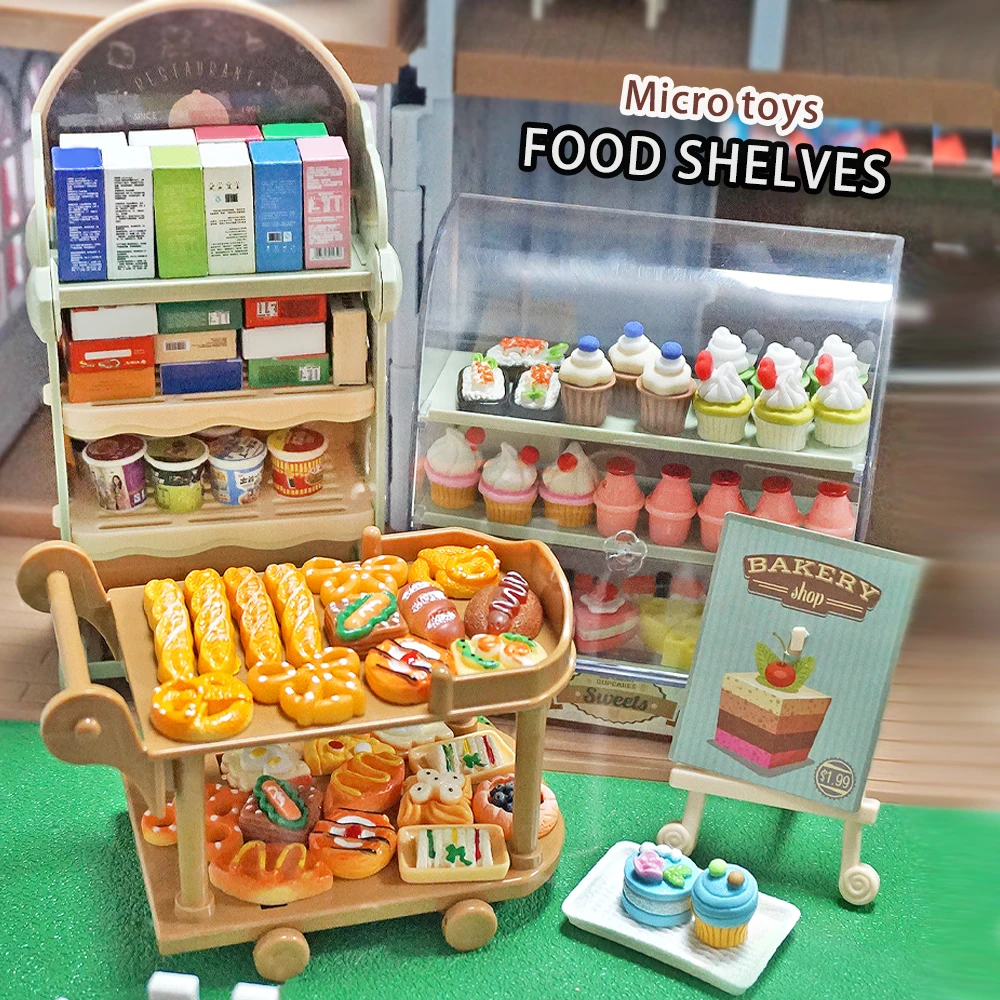 1/12 Miniatur Supermarkt Display Stand Registrierkasse Puppenhaus Möbel Mini Lebensmittel Modell Küche Spielzeug Micro Dekorationen Geschenk
