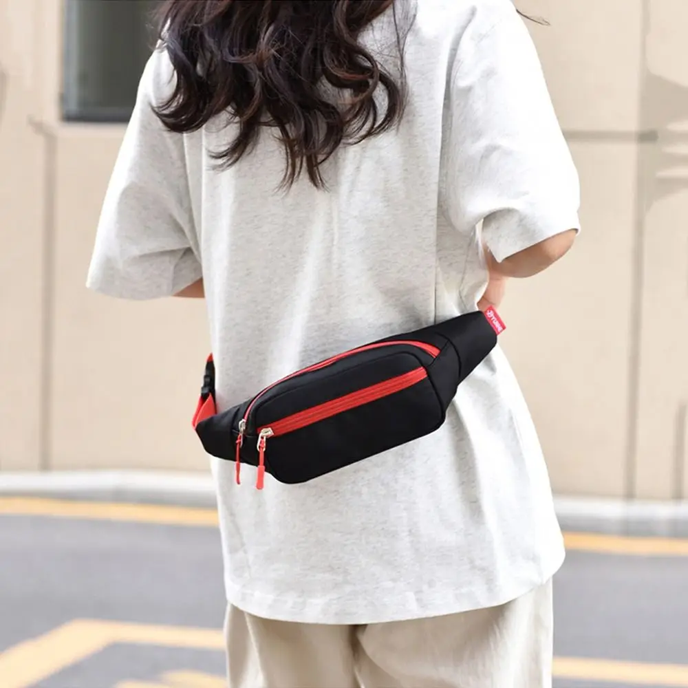 Casual Large Capacity Women's Chest Bag Lightweight Black White Blue Crossbody Bag Wear-resistant Sports Sling Bag Running