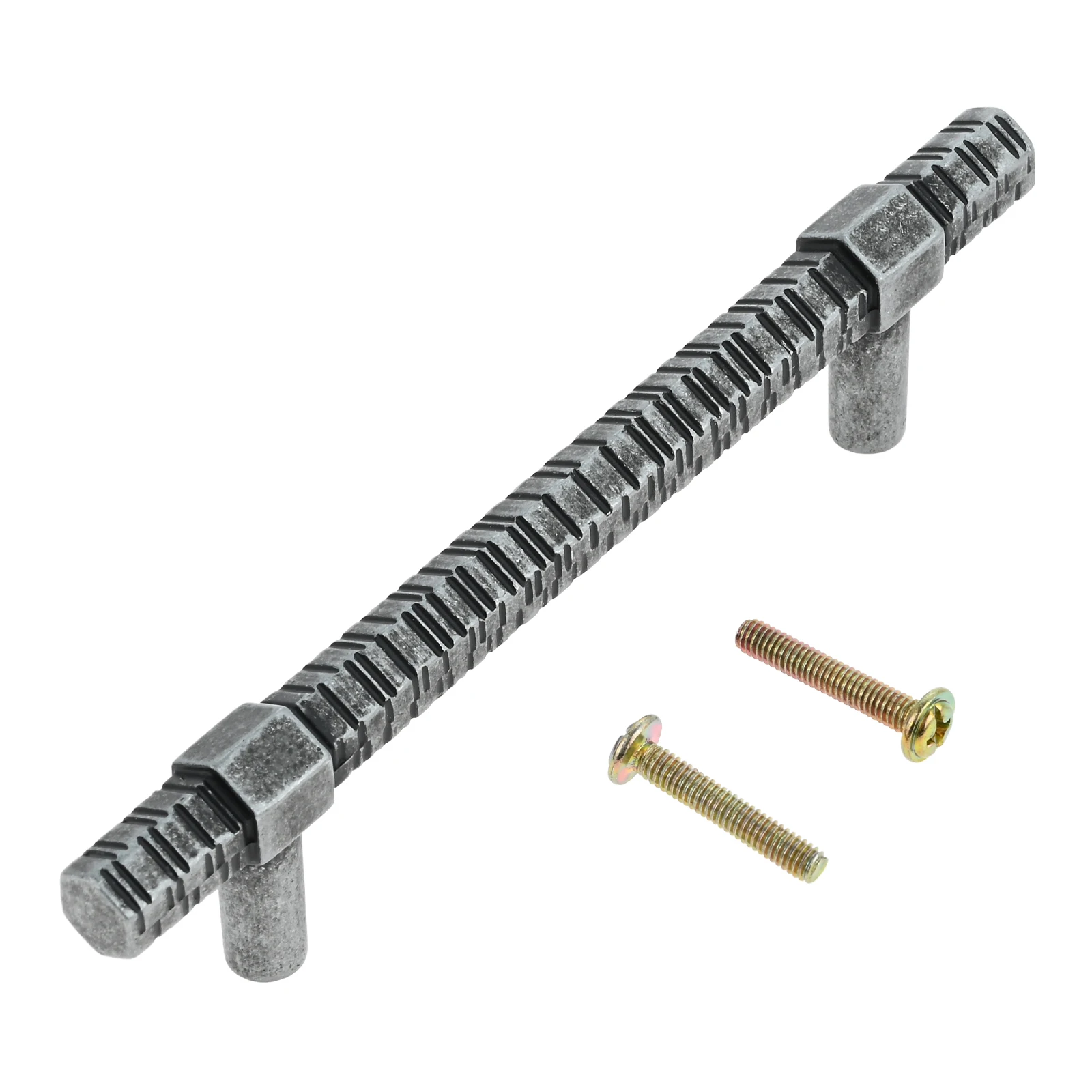1pc Antique Silver Handle Wardrobe Cupboard Pull Handles Retro Zinc Alloy 96mm Hole Distance Kitchen Drawer Cabinet Door Knobs