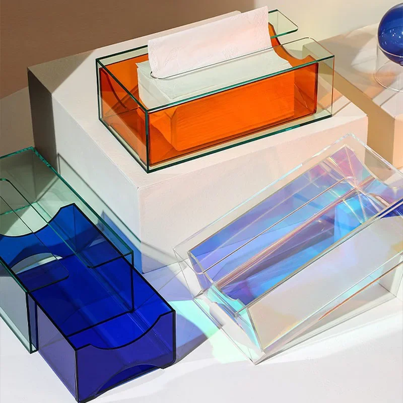 

Acrylic Tissue Box Transparent Drawer Napkin Box Holder For Bathroom Storage Desks Kitchens Offices Dining Tabletop Supplies