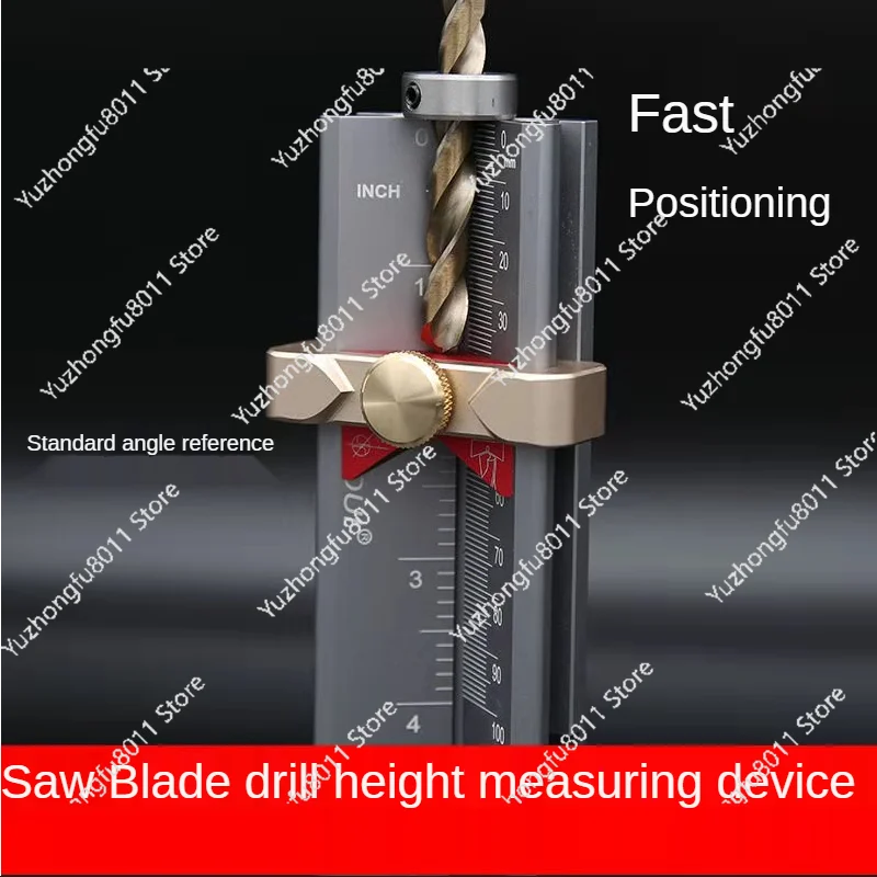 Multifunctional Woodworking Tools, Drill Limit Ring, Installation Aid, Router, Table Saw, Height Gauge, Drill Angle Measure Rule