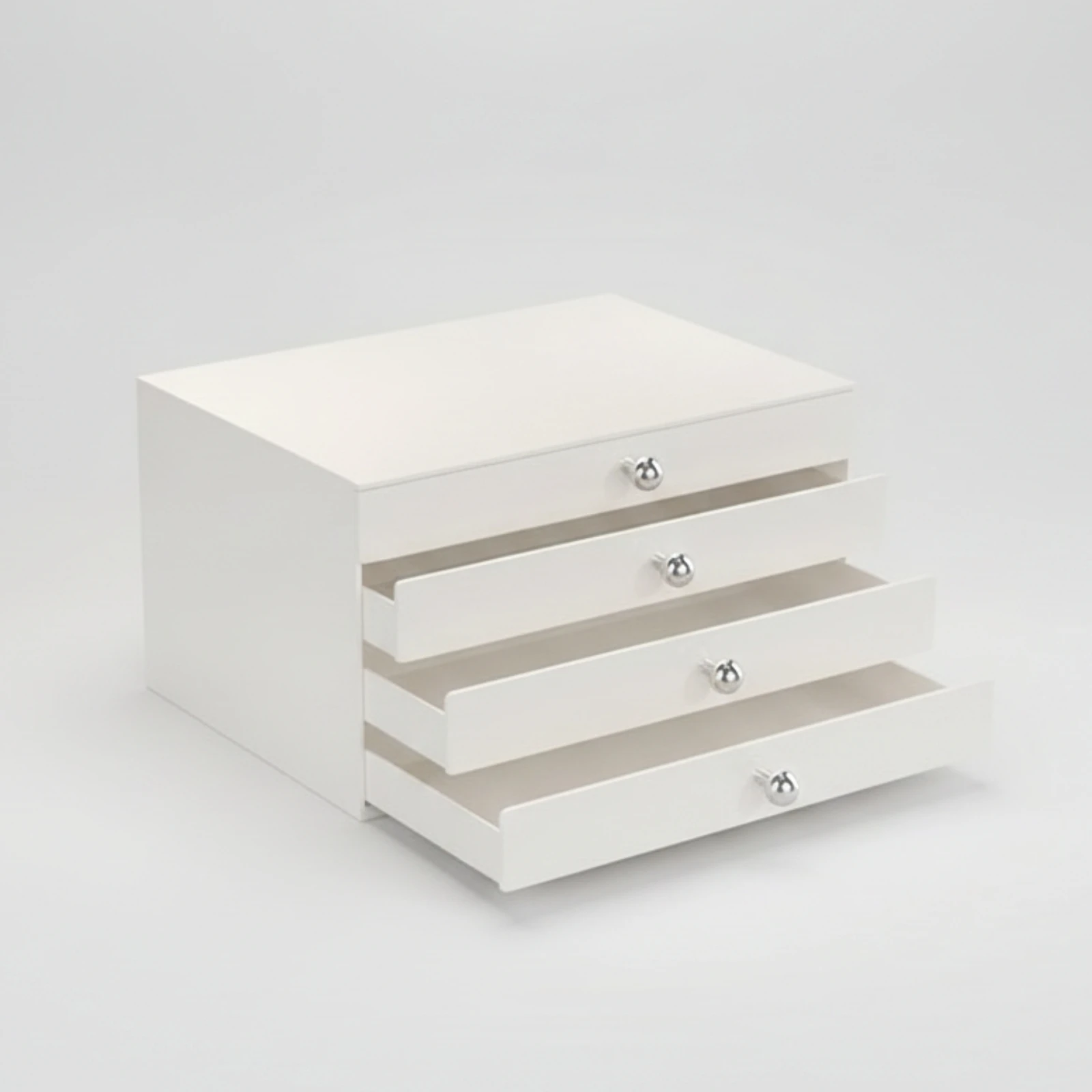 Desktop Cabinet 4-Drawer Office Storage Cabinet Printer Stand with Drawers Compact Organizer Space-Saving for Professionals