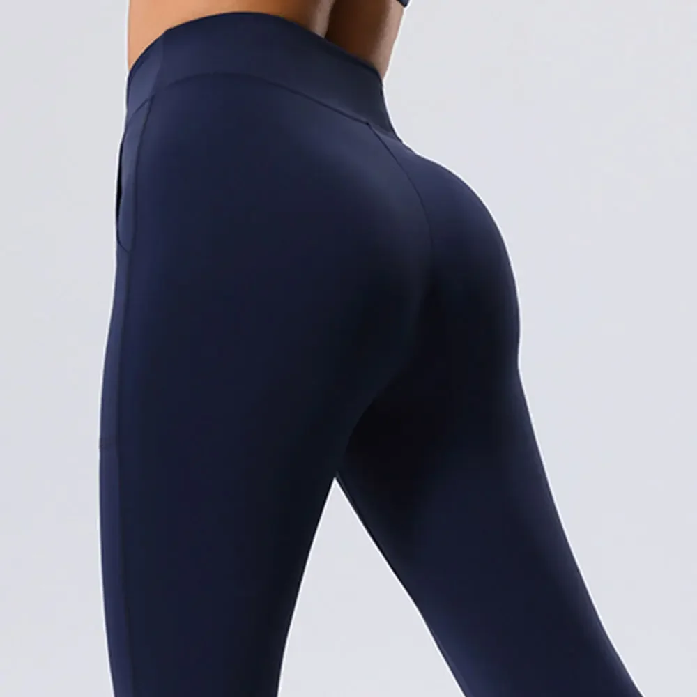 Women Gym Tights Yoga Pants Pocket Sports Clothes Stretchy High Waist Athletic Push Up Fitness Workout Leggings Activewear Pants