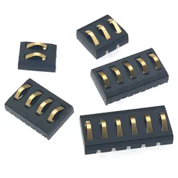 5pcs Spring Compression Contact 4mm Pitch 2P 3P 4P 5P 6P 6Pin Male Connector Power Charging Seat Battery Connectors