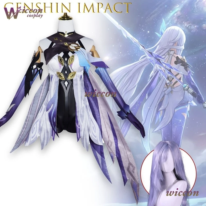 

WUHU Genshin Impact Skirk Dark Fantasy Full Set Cosplay Costume Roleplay Outfit For Women Outfits Master Tartaglia Clothing Cos