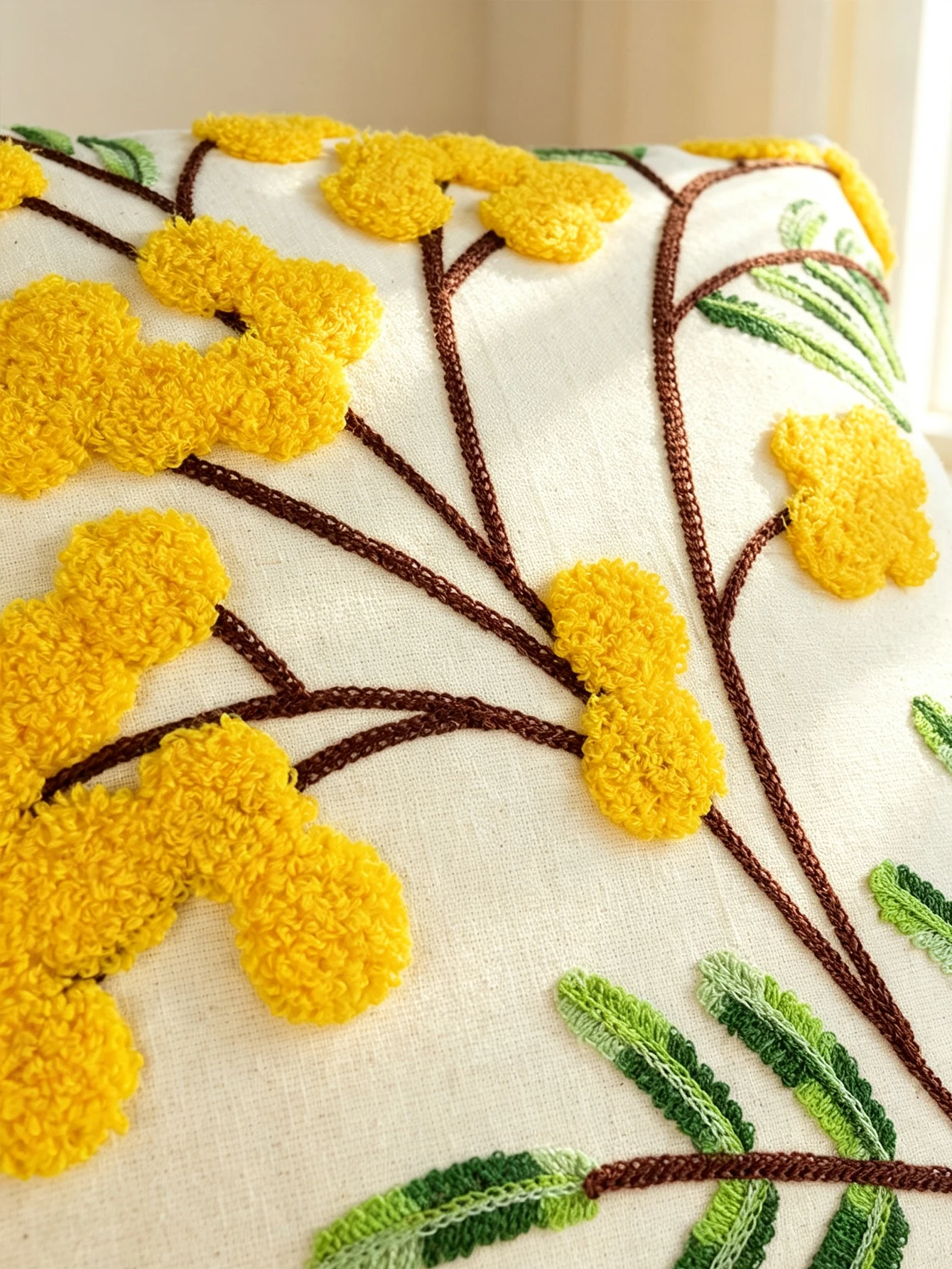 1pc, Flower Embroidery Pattern Throw Pillow Cover Pillowcase Cushion Cover for Home Bed Room Couch Sofa Decorations