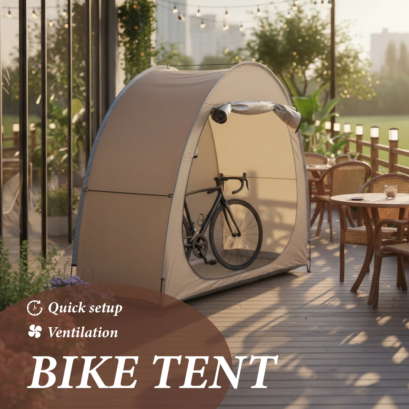 

Портативный утолщенный велосипедный тент из оксфордской ткани для отдыха на природе, походов, велопрогулок, кемпинга и путешествий