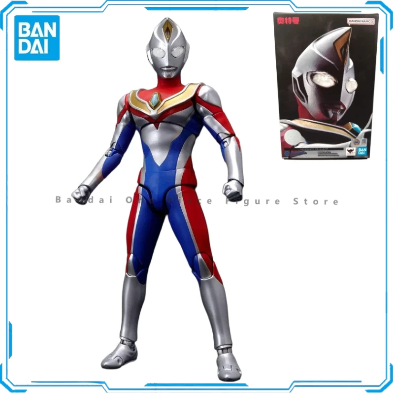 

In Stock Original Bandai SHF Real Bone Sculpture Ultraman Dyna Shiny Type Action Figures Animation Toys Gifts Model