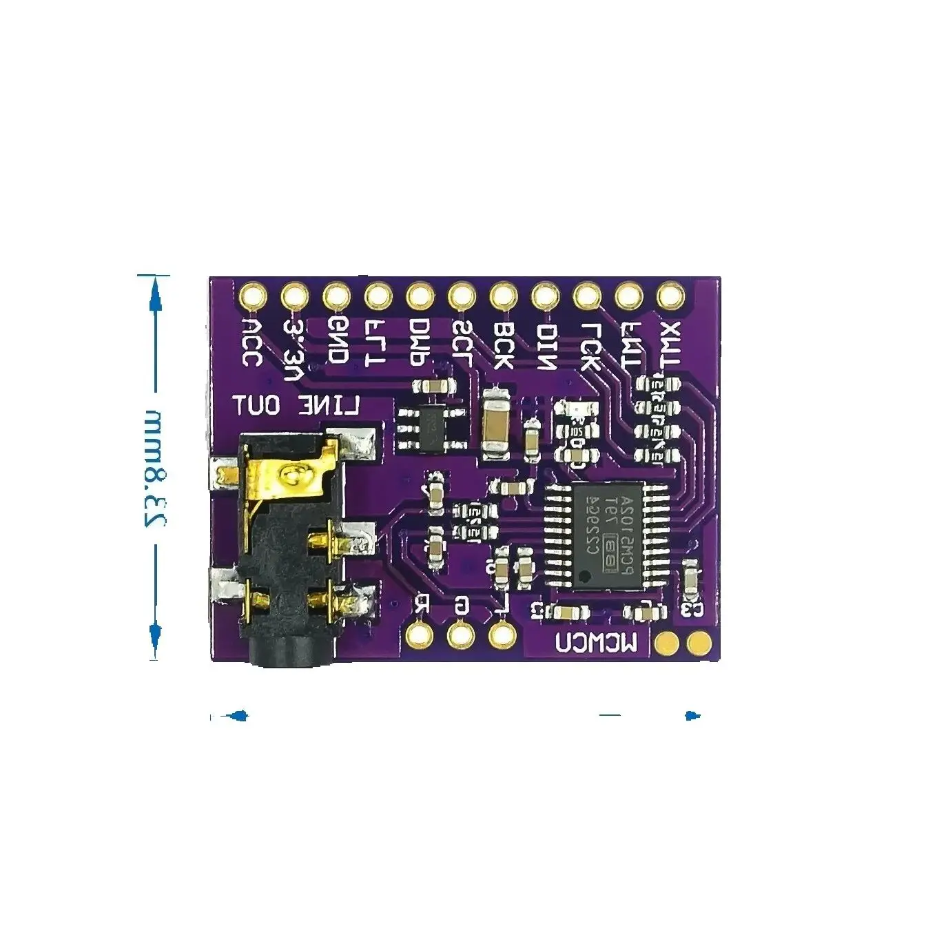 PCM-5102A DAC Decoder GY-PCM-5102 I2S Player Module PHAT Format Board Digital PCM5102 Audio Board Interface - I2S