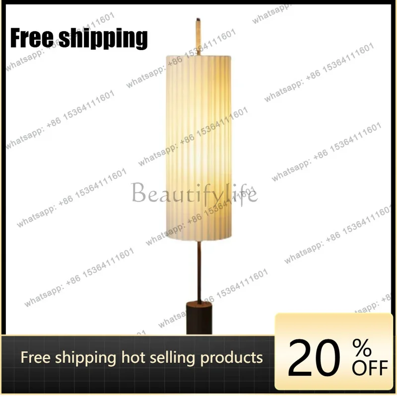 XXNordic Wabisabi Minimalist Living Room Floor Lamps Home Decorations Modern Fabric Led Sofa Standing Lamp Bedroom Bedside Light