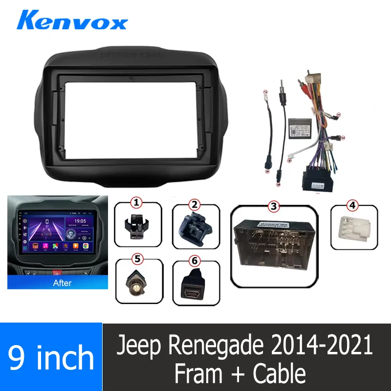 moldura-de-radio-automotivo-kenvox-para-jeep-renegade-2014-2021-painel-estereo-2din-de-9-polegadas-com-chicote-de-fiacao-adaptador-de-energia-e-decodificador-canbus