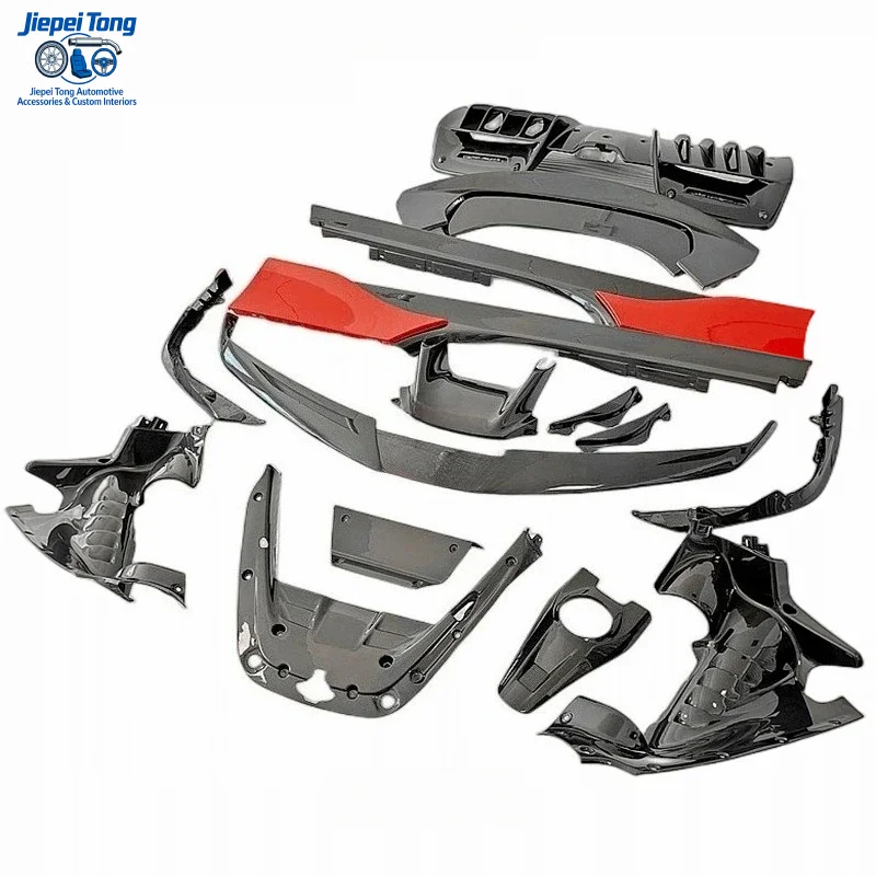 Dry Carbon Fiber High-quality Front Wrap Corner Side Skirt Ventilation Rear Diffuser Fender Body Kit for Sf90
