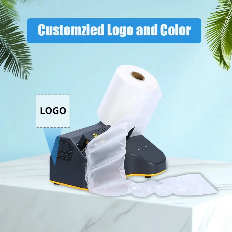 Puffer aufblasbare Verpackung Film Rolle Kissen Kissen Luftblasenmaschine