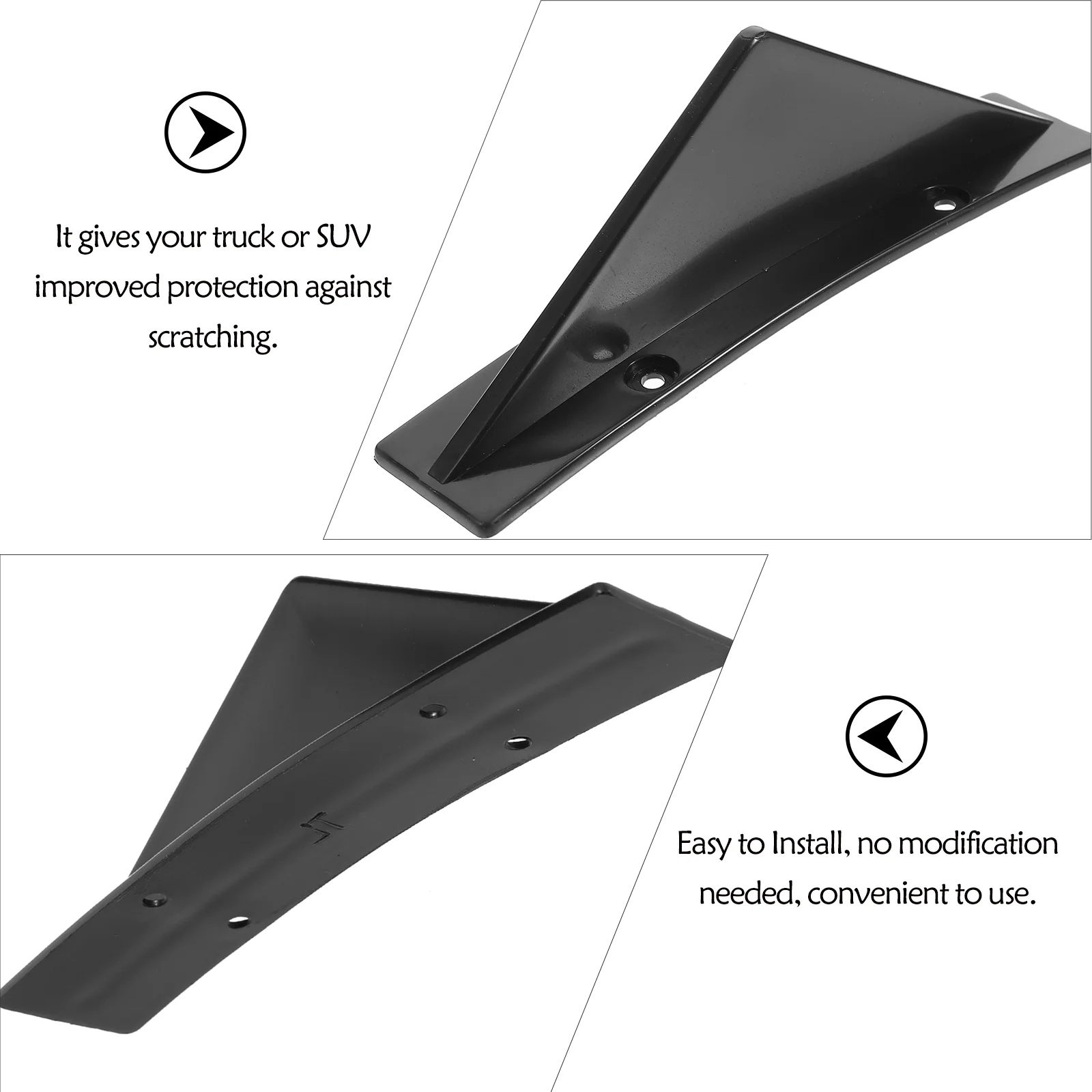 4 Pcs Spoiler Kit Trunk Lip Car Alerones Para Carro Universal Trailer Accessories Rear Body Triangle Truck