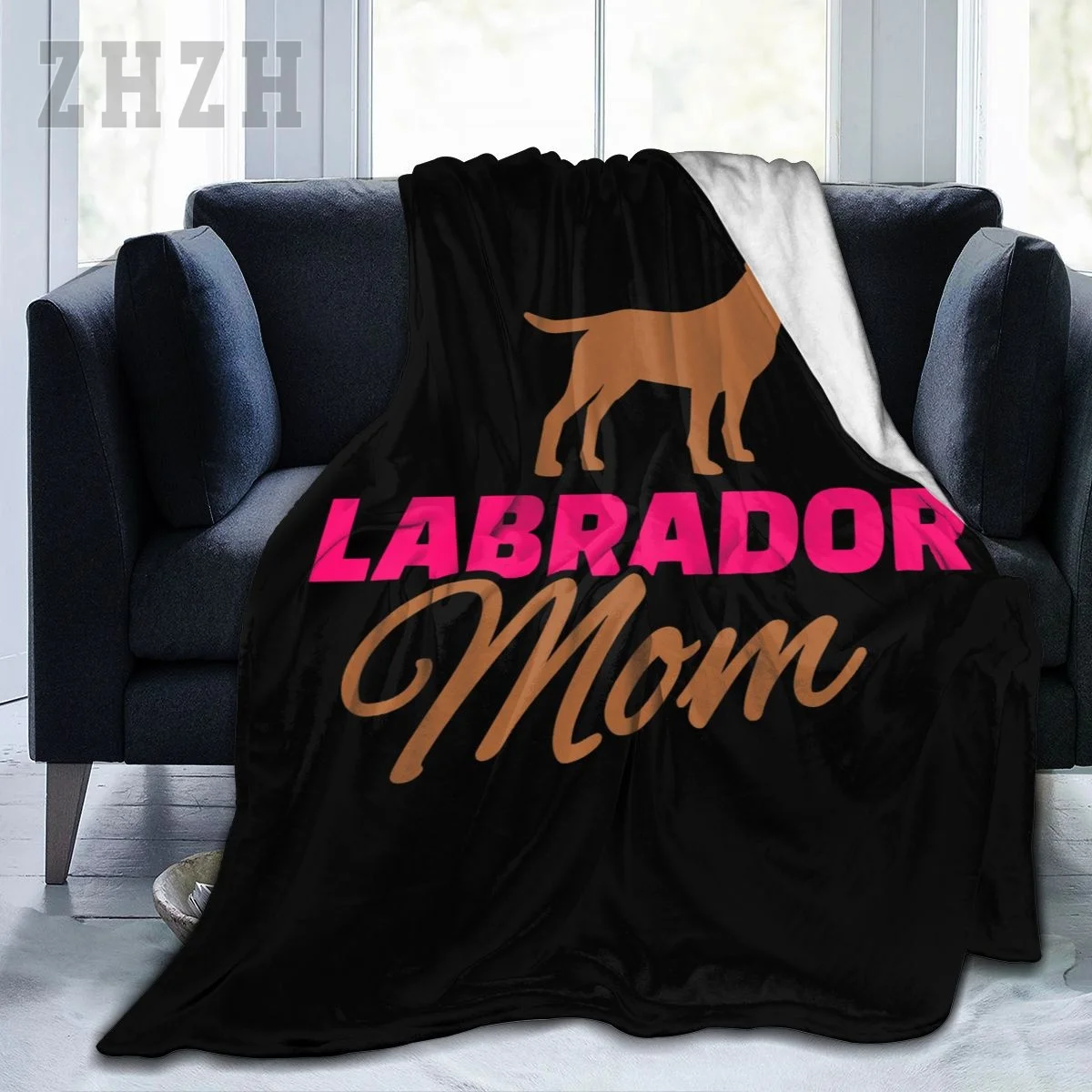 Blanket Labrador Retriever Dogs Mother Mom Flannel Multifunction Camping Sofa Cover Keep Warm