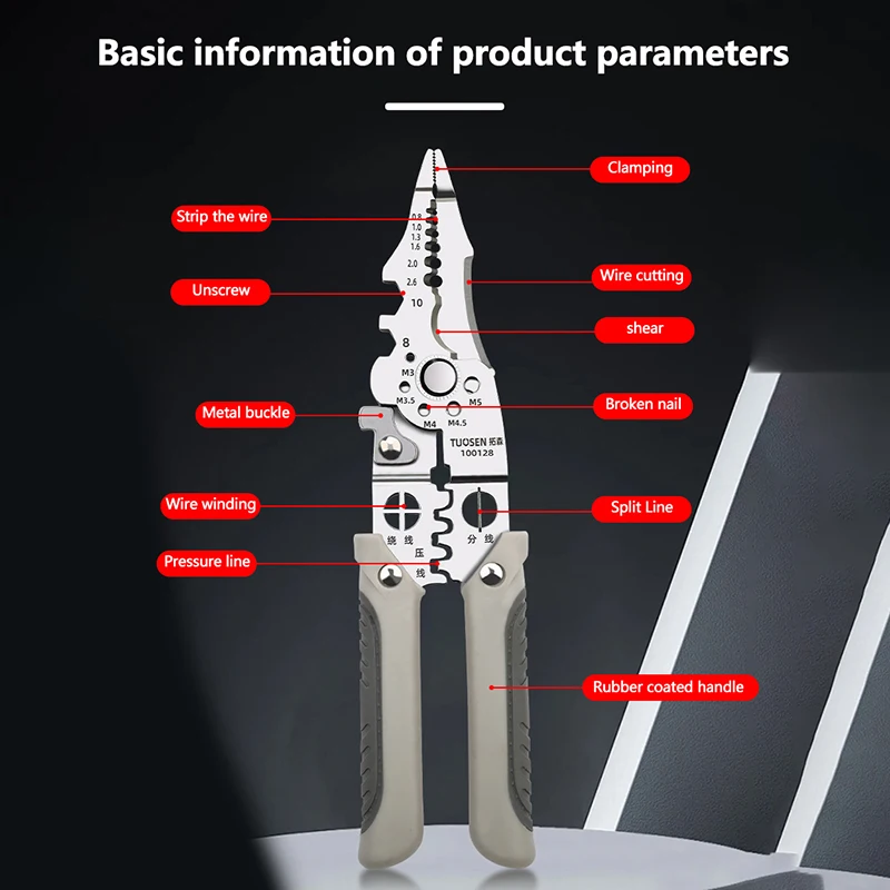 

Crimper Cable Cutter Adjustable Automatic Wire Stripper,Stripping Crimping Pliers,Multifunctional Wire Repair Tool Pliers 1/2PCS