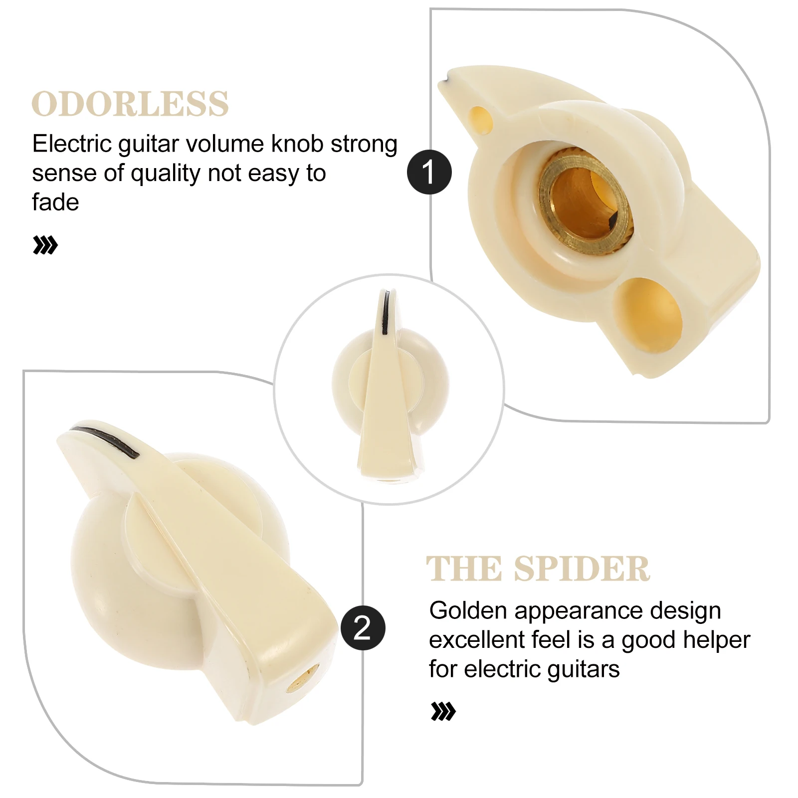 

12Pcs Plastic Volume Tone Control Guitar Potentiometer Knobs Replacement Parts for Electric Bass Control Knobs Caps Guitar Parts