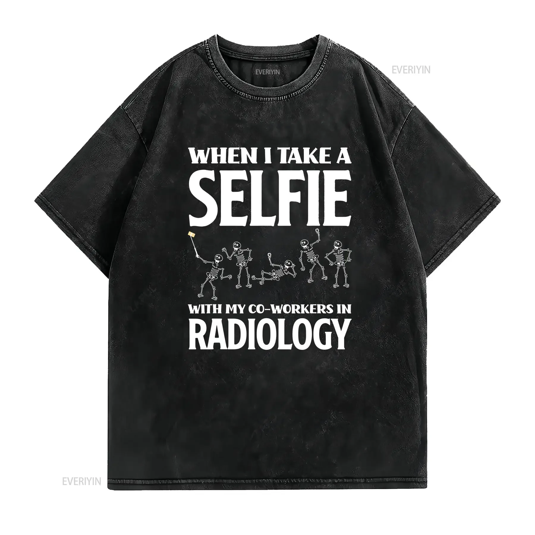 Rad Tech Xray Radiology Technician Funny Team T Shirt vintage Washed Top For Everyday Wear fashion Versatile streetwear Casual