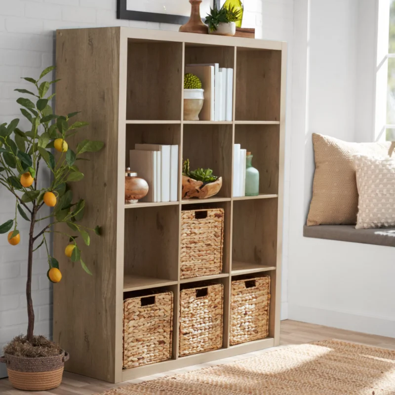 Better Homes & Gardens 12-Cube Storage Organizer, Natural