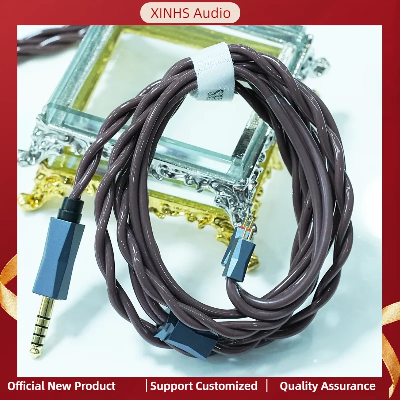 

XINHS X33 2-Core Brown 6N Single Crystal Copper Silver-plated Hybrid Headphone Upgrade Cable 0.78 2pin/IE900/MMCX 2.5/3.5/4.4mm