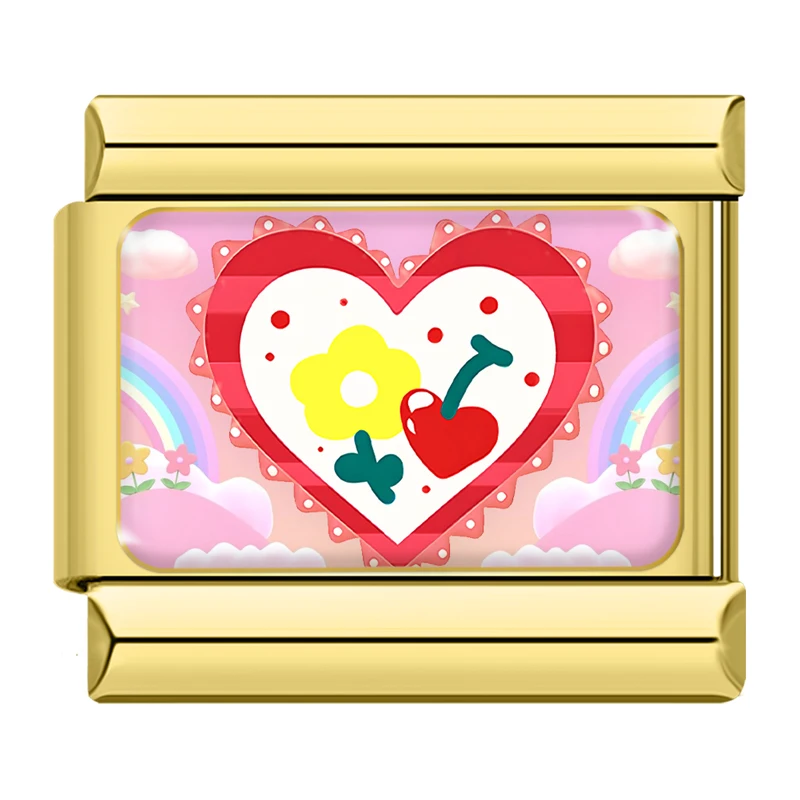 Hapiship 2026 New Fashion Women Romantic Love Heart Charm Italian Fit 9mm Bracelet Making DIY Jewelry Gift Drop Shipping TZ010