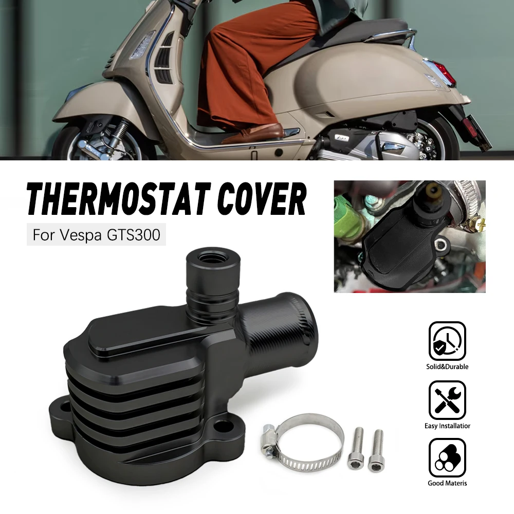 

Motorcycl Engine Coolant Thermostat Dirt Bike Parts Temperature Sensor Control Housing Cover For Vespa GTS GTV 300