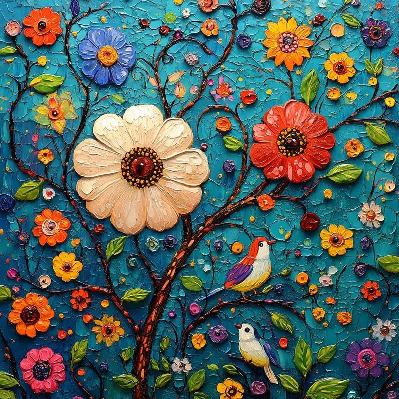 

CHENISTORY 5D Full Diamond Painting Flowers Tree Diamond Mosaic Cross Embroidery Kit Hobby And Needlework Home Decoration