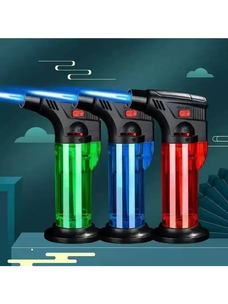 Torche à gaz Portable, pistolet à flamme, rechargeable, réglable, Jet Butane, briquet, cuisson, barbecue, randonnée, allumage de flamme, outil de poêle d'extérieur