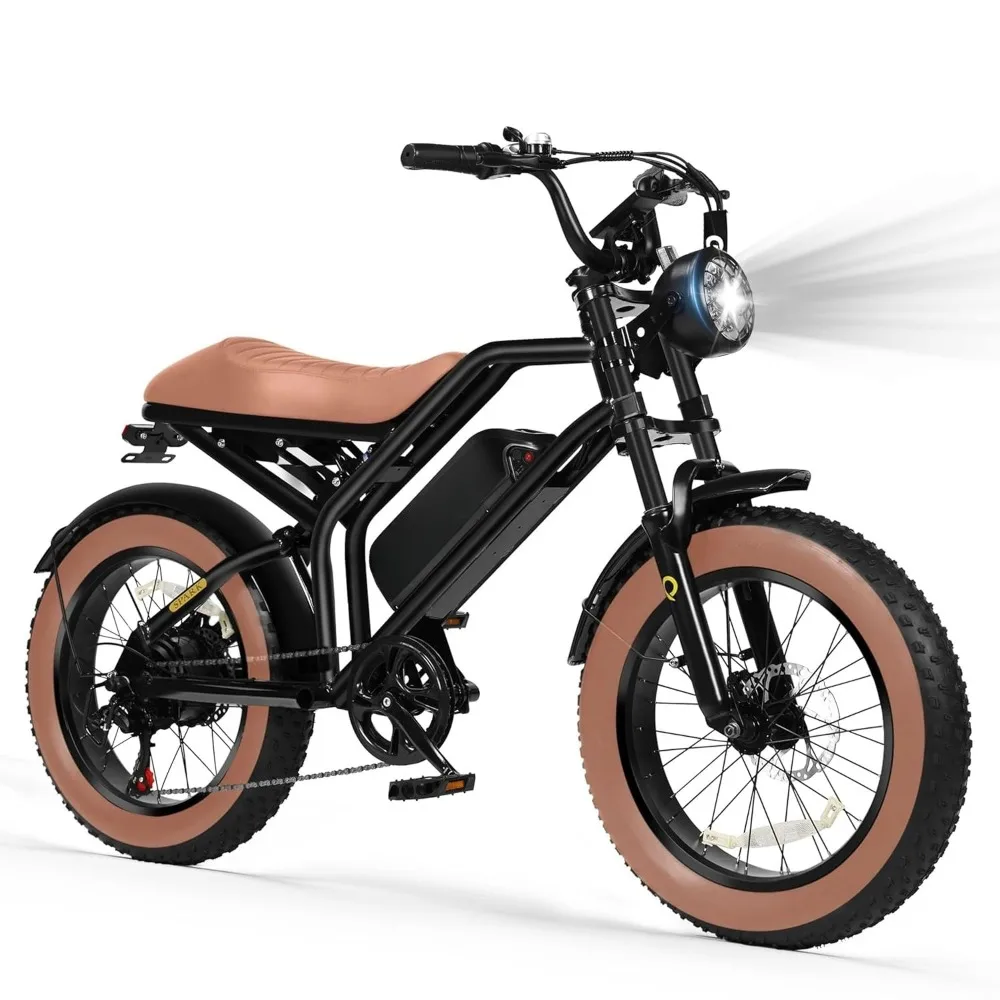 

Электровелосипед для взрослых/подростков Spark-1500W, пиковая мощность двигателя, 20-дюймовые широкие шины, 28 миль/ч (разблокировка до 35 миль/ч), внедорожный велосипед, 624-1248 Вт·ч, настраиваемый