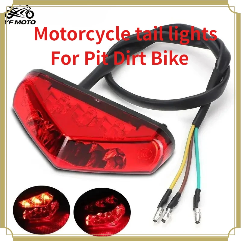 Luz LED universal de 12V para matrícula, freno y luz trasera para motocicleta, ATV, chopper, scooter, moto de cross.