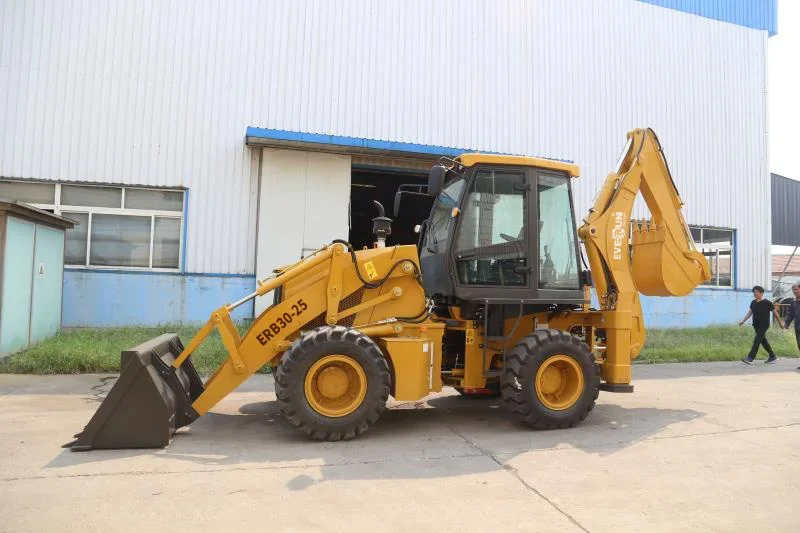 Retroescavadeira articulada compacta, Front End Loader Machine, Farm, China melhor fabricante, preço pequeno, novo, ERB30-25 2.5ton