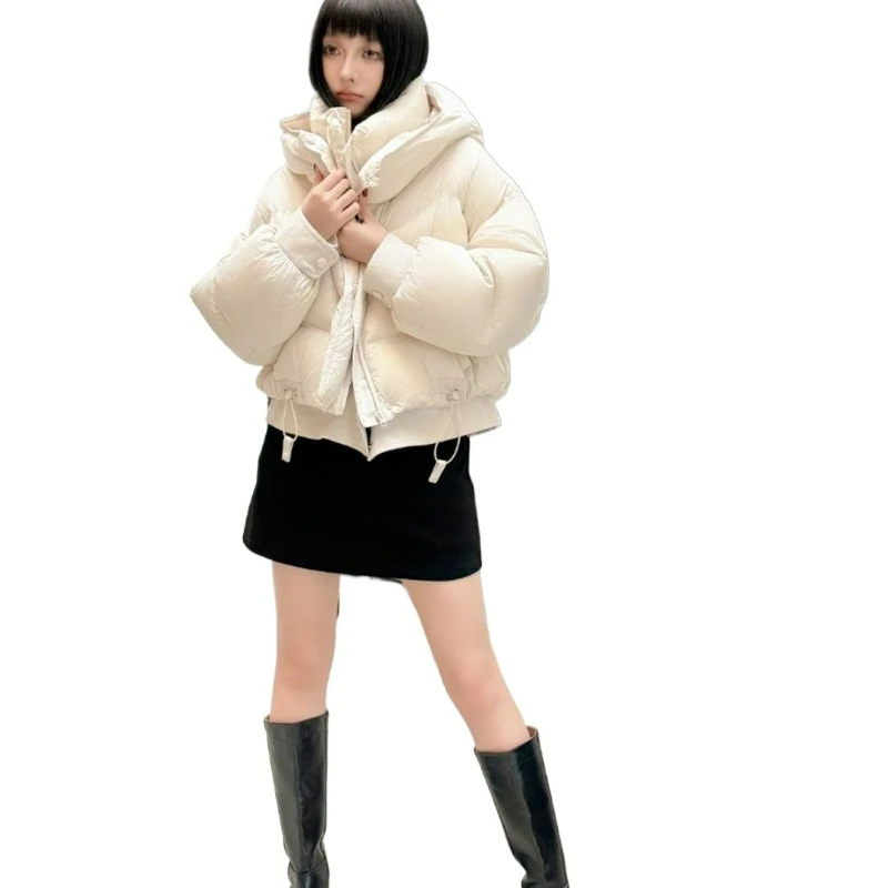 

Красивая и модная новая зимняя теплая куртка на хлопковой подкладке, короткая и толстая джинсовая куртка с капюшоном в стиле пэчворк, пальто в корейском стиле