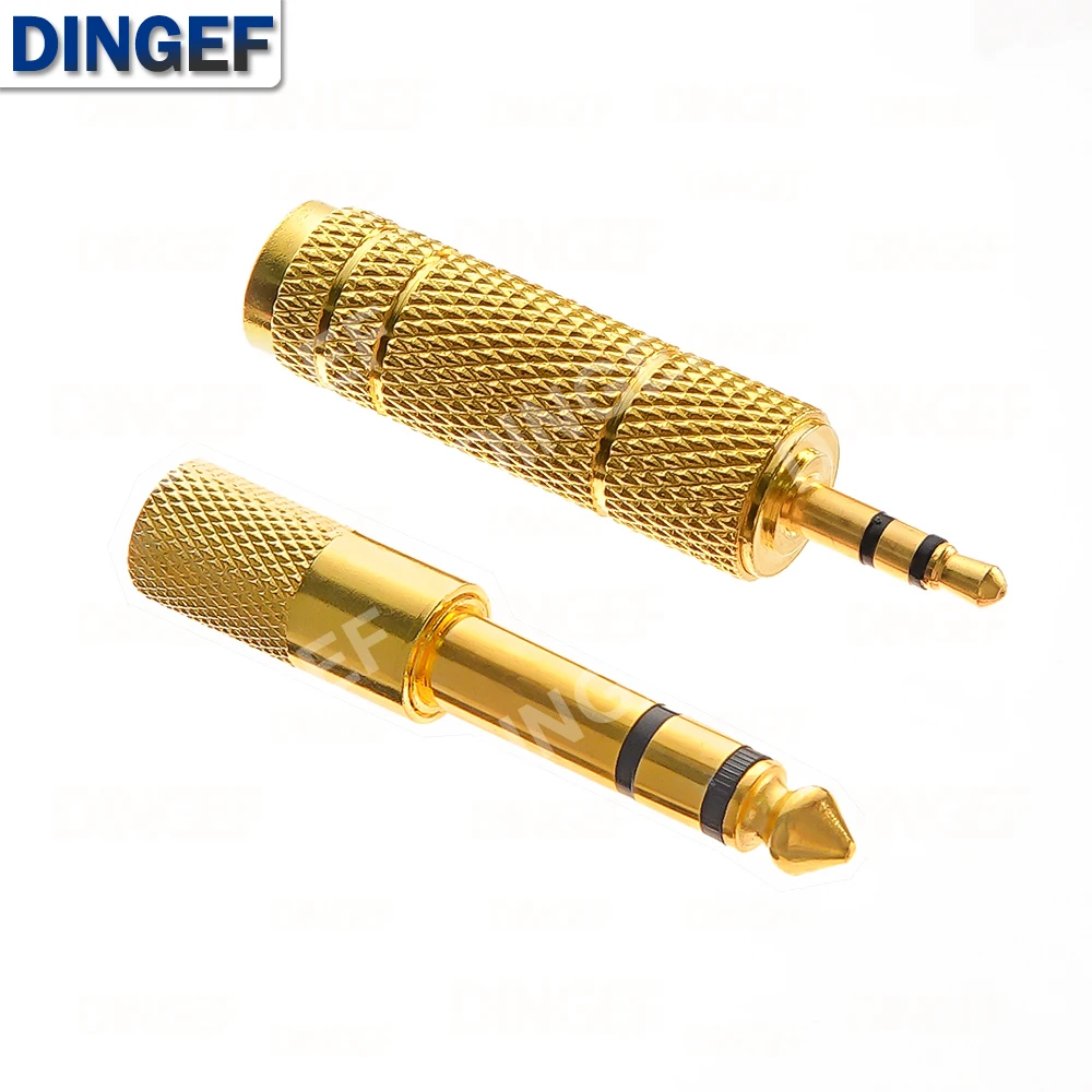 1PCS Gold 6.3mm 1/4