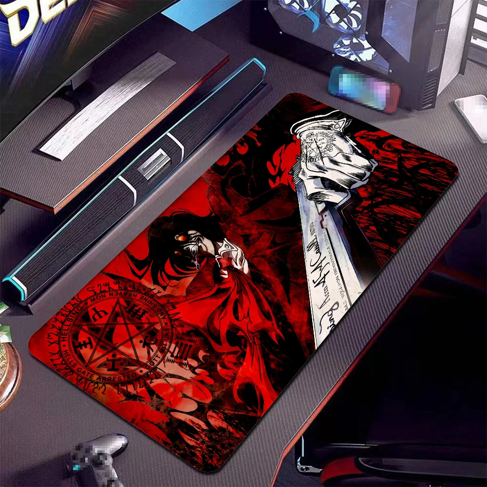 

Anime H-Hellsing A-Alucard Mousepad Large Anti-Slip Mouse Pad Stitched Edges Mat Durable Desk Laptop Gaming​ Keyboard Pad XXL